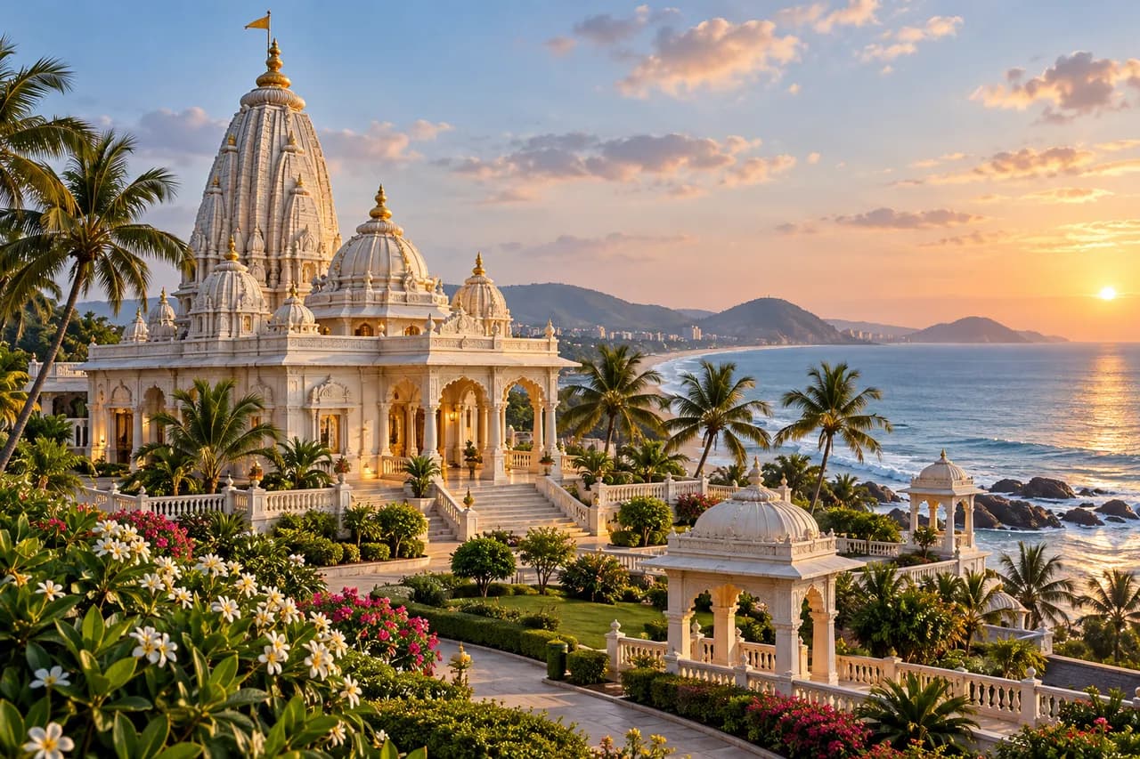 Illustrative temples view for ISKCON Sri Sri Radha Damodar Mandir