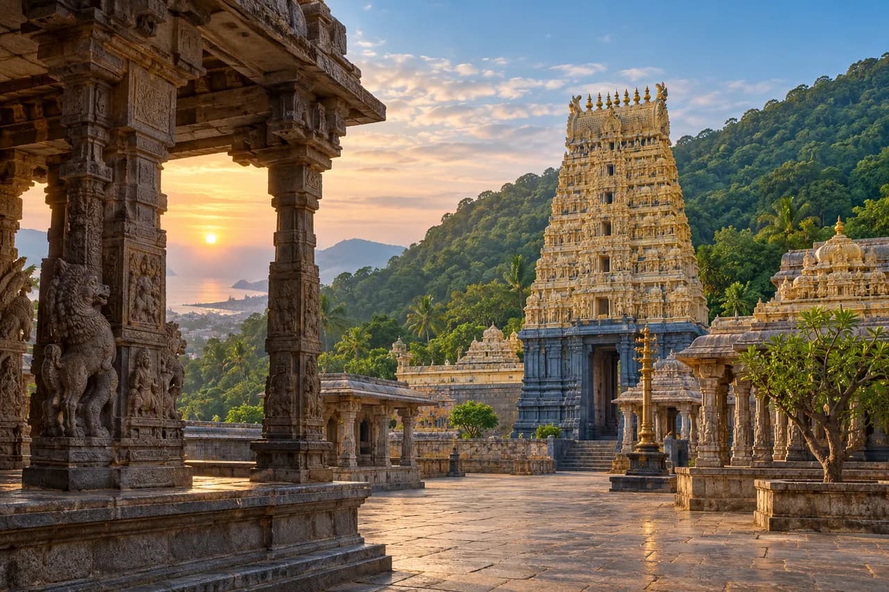 Illustrative temples view for Simhachalam